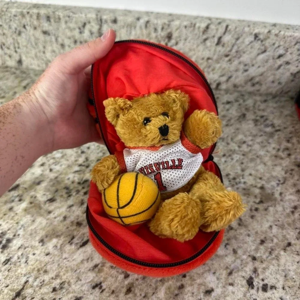 University of Louisville basketball bear in a basketball case vintage